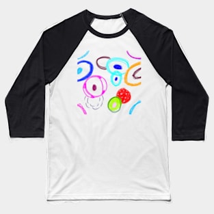 Colorful abstract geometric shapes Baseball T-Shirt